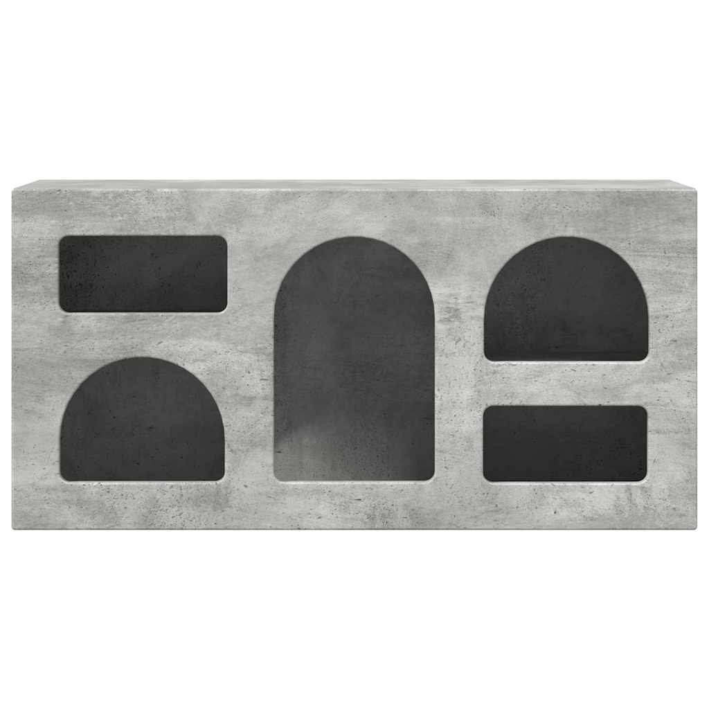 Mobile TV Grigio cemento 80 x 35 x 40 cm Legno multistrato