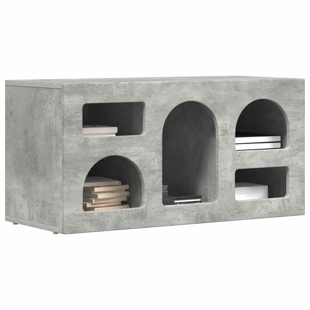 Mobile TV Grigio cemento 80 x 35 x 40 cm Legno multistrato