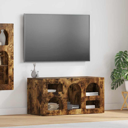 Mobile TV Rovere fumé 80 x 35 x 40 cm Legno multistrato