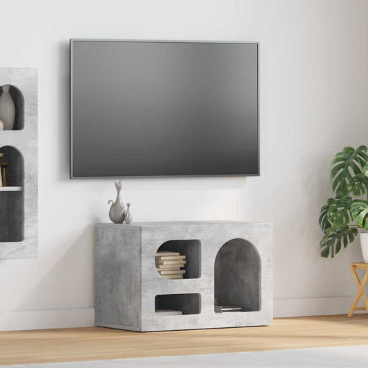 Mobile TV Grigio cemento 60 x 35 x 40 cm Legno multistrato