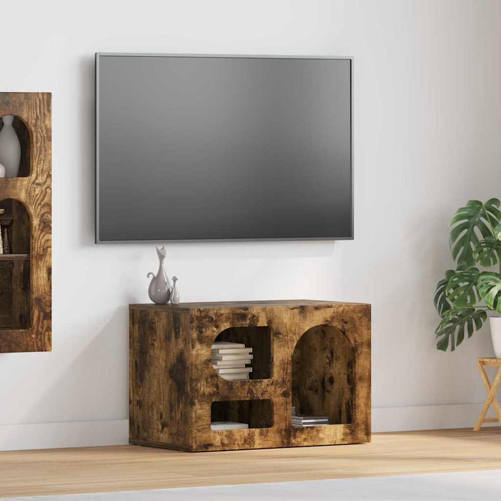 Mobile TV Rovere fumé 60 x 35 x 40 cm Legno multistrato
