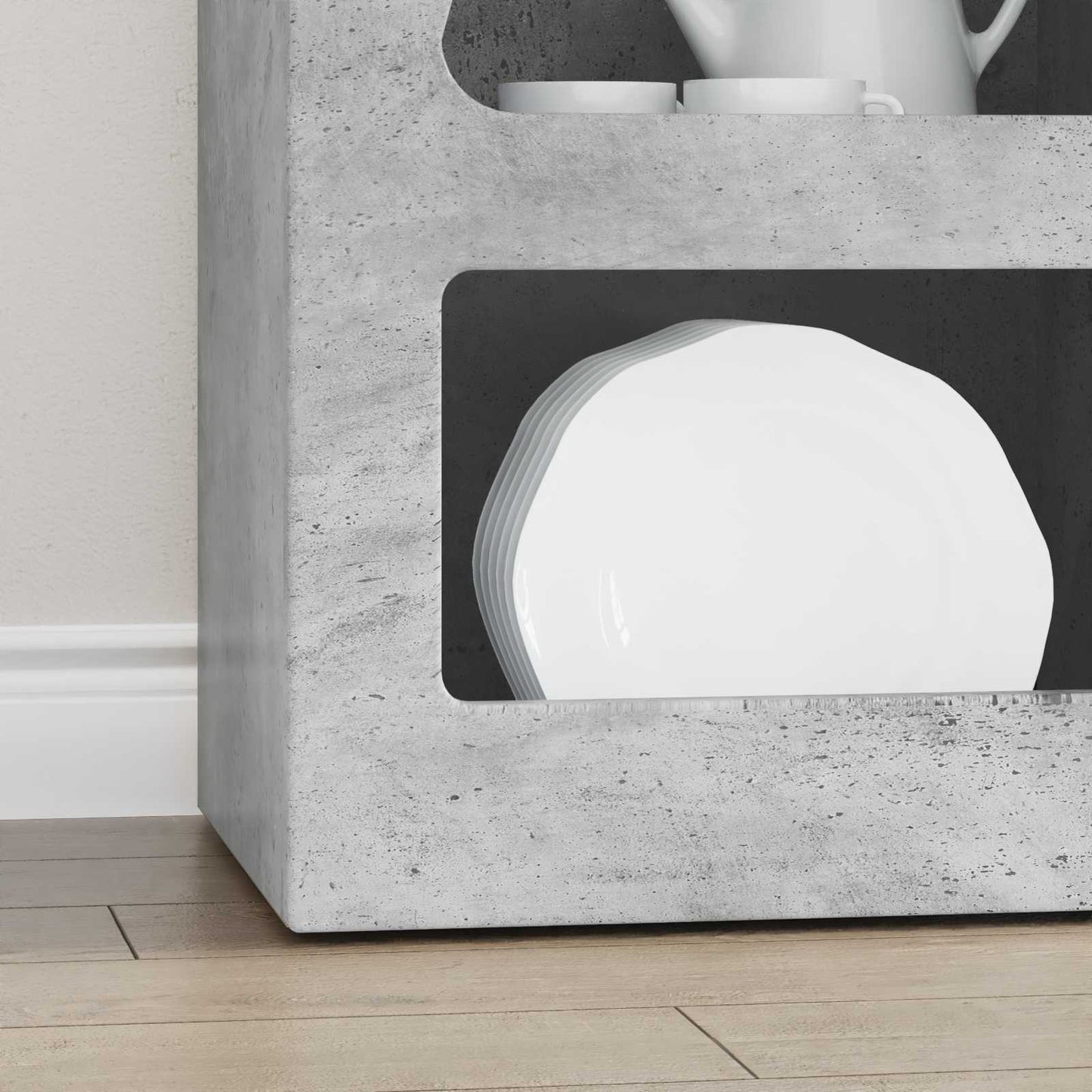 Credenza Grigio cemento 40 x 35 x 100,5 cm Legno multistrato