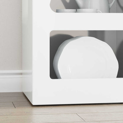 Credenza Bianco Lucido 40 x 35 x 100,5 cm Legno multistrato