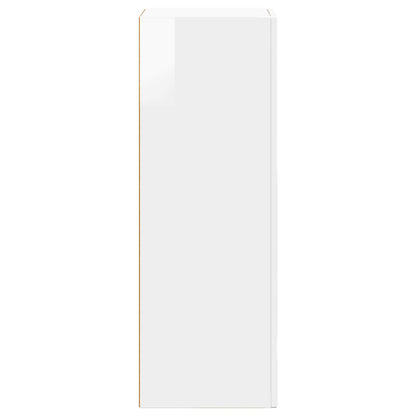 Credenza Bianco Lucido 40 x 35 x 100,5 cm Legno multistrato