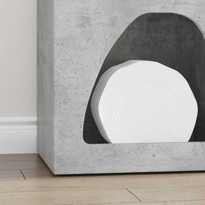 Credenza Grigio cemento 40 x 35 x 100.5 cm Legno multistrato