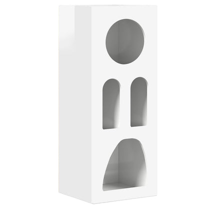 Credenza Bianco Lucido 40 x 35 x 100.5 cm Legno multistrato