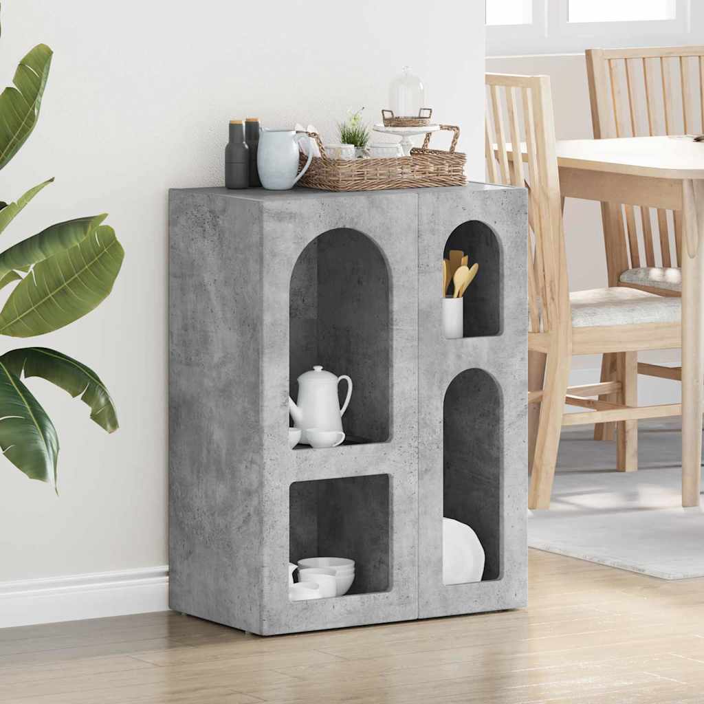 Credenza Grigio cemento 59 x 35 x 80.5 cm Legno multistrato