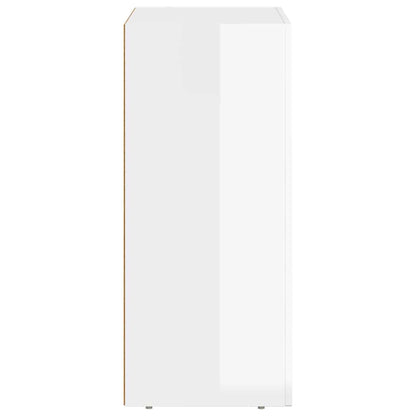 Credenza Bianco Lucido 59 x 35 x 80.5 cm Legno multistrato