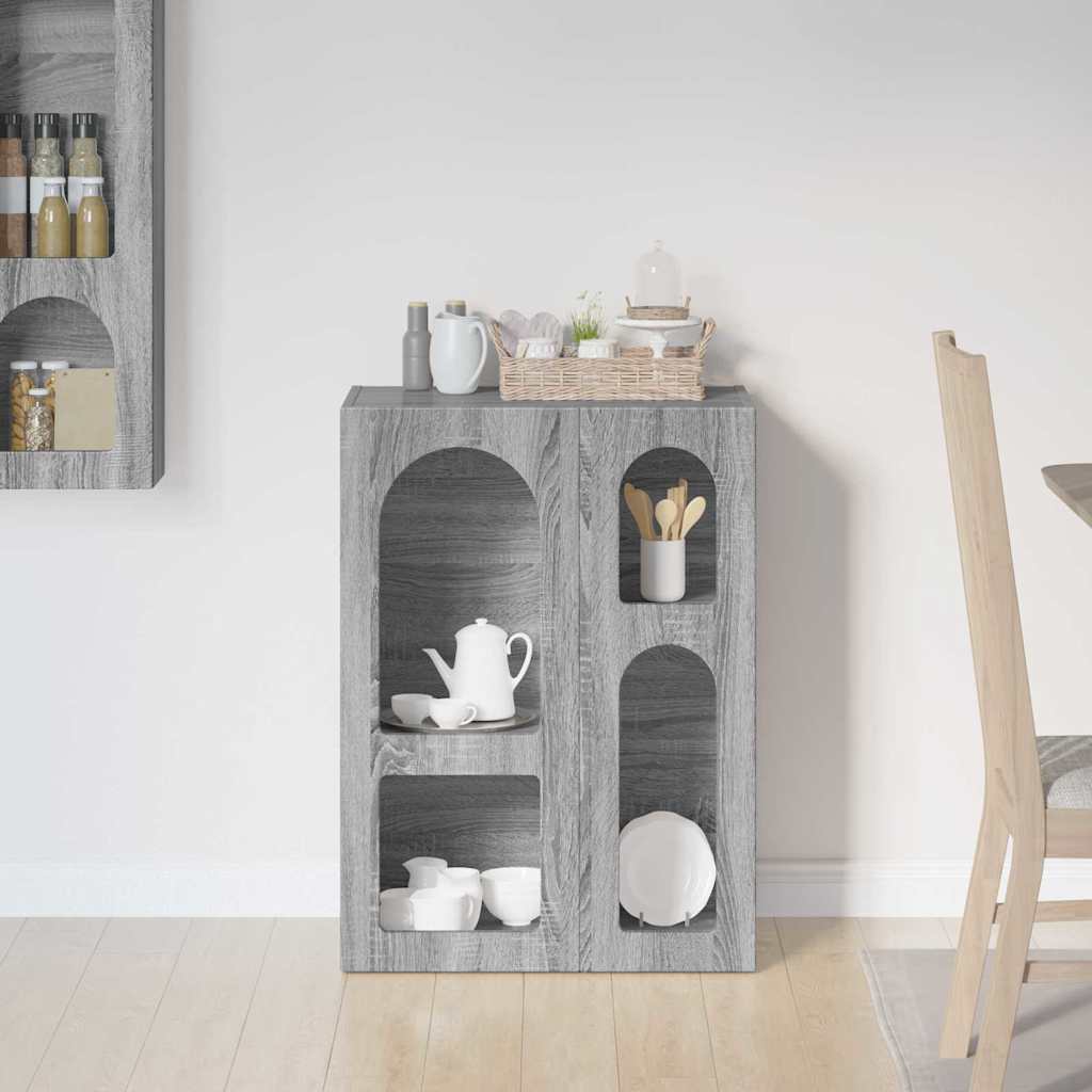 Credenza Grigio Sonoma 59 x 35 x 80.5 cm Legno multistrato