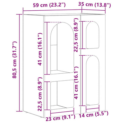 Credenza Legno vecchio 59 x 35 x 80.5 cm Legno multistrato