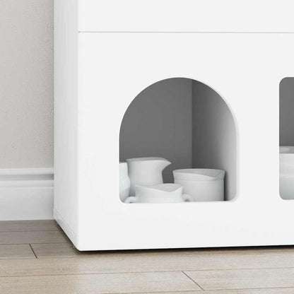 Credenza ELST Bianco 80.5 x 35 x 59 cm Legno multistrato