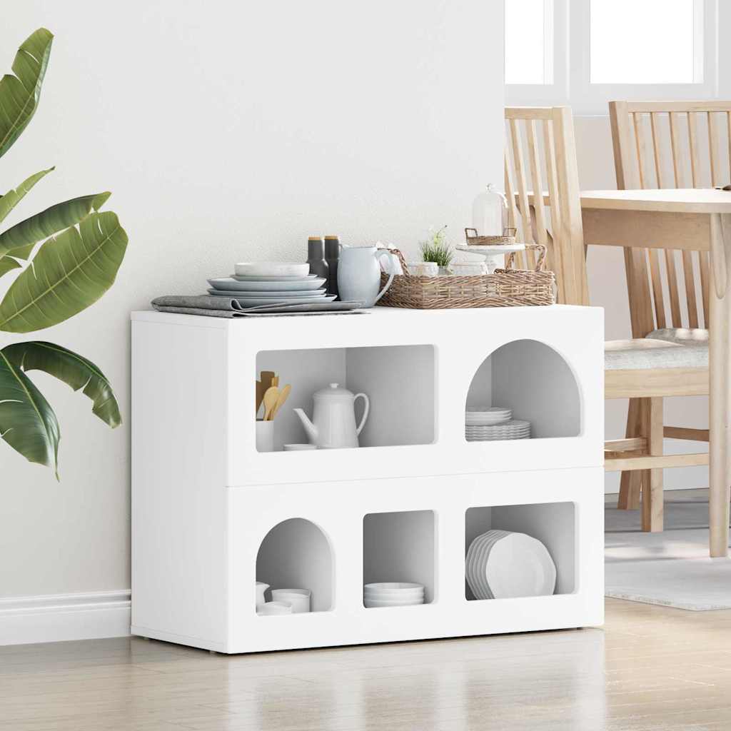 Credenza Bianco 80.5 x 35 x 59 cm Legno multistrato