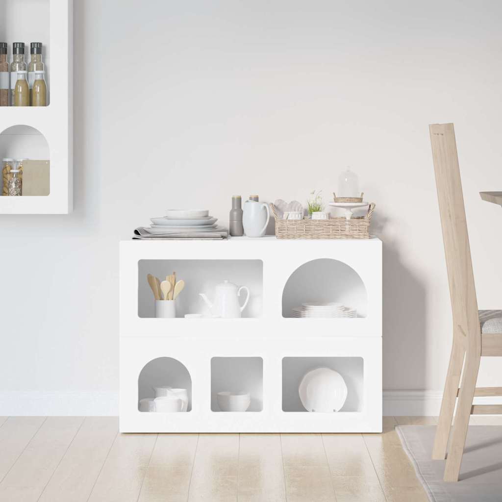 Credenza Bianco 80.5 x 35 x 59 cm Legno multistrato