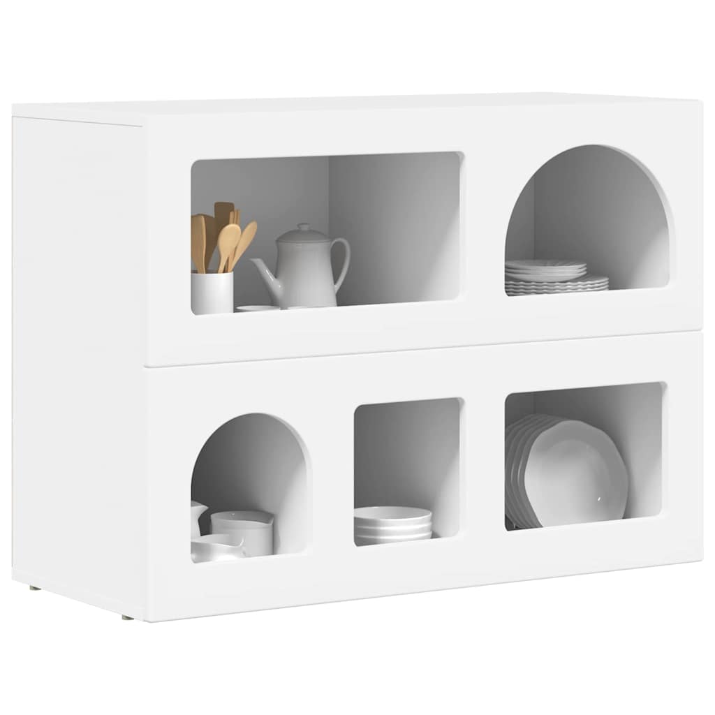 Credenza Bianco 80.5 x 35 x 59 cm Legno multistrato
