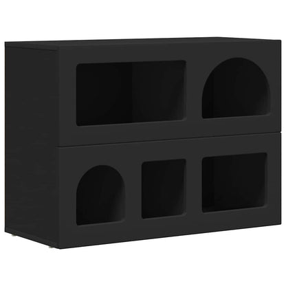 Credenza Nero 80.5 x 35 x 59 cm Legno multistrato