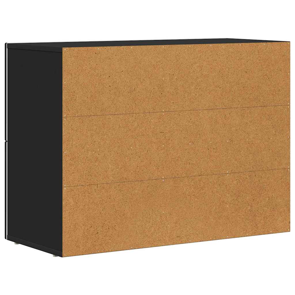 Credenza ELST Nero 80.5 x 35 x 59 cm Legno multistrato
