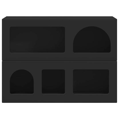 Credenza Nero 80.5 x 35 x 59 cm Legno multistrato