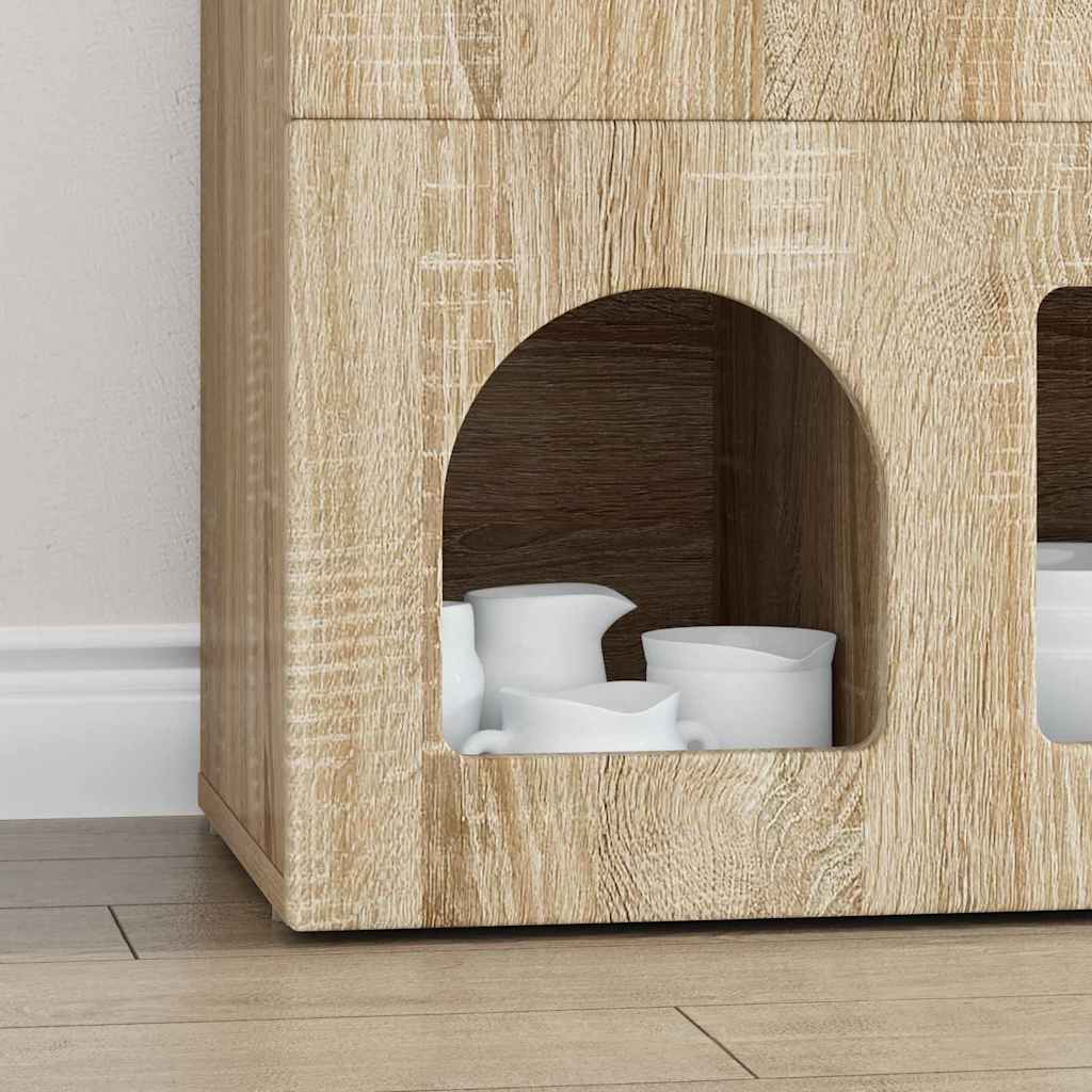 Credenza ELST Rovere Sonoma 80.5 x 35 x 59 cm Legno multistrato