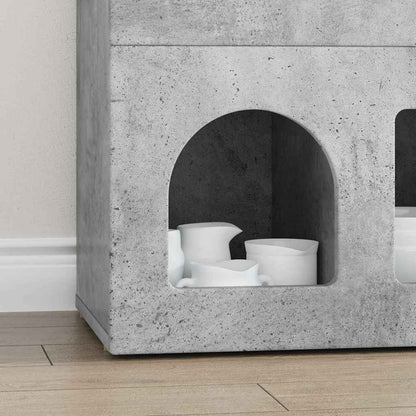 Credenza Grigio cemento 80.5 x 35 x 59 cm Legno multistrato