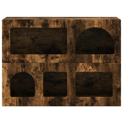 Credenza Rovere fumé 80.5 x 35 x 59 cm Legno multistrato