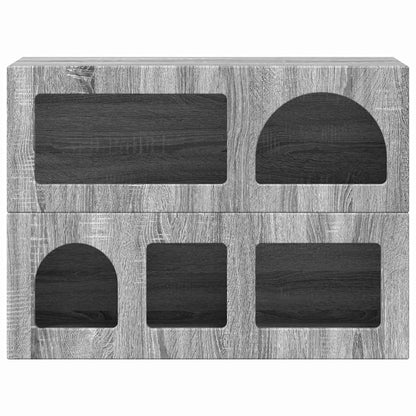 Credenza Grigio Sonoma 80.5 x 35 x 59 cm Legno multistrato