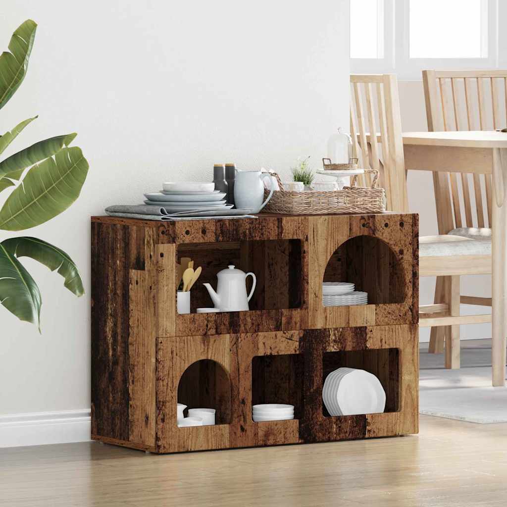 Credenza Legno vecchio 80.5 x 35 x 59 cm Legno multistrato