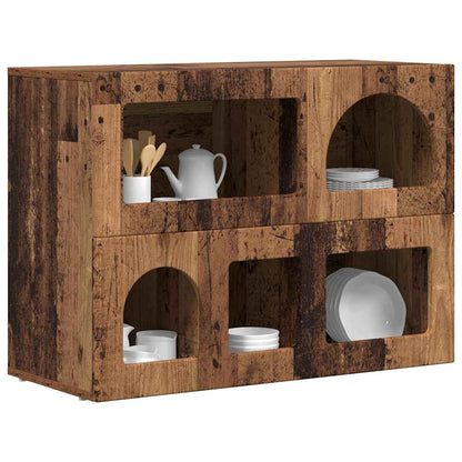 Credenza Legno vecchio 80.5 x 35 x 59 cm Legno multistrato