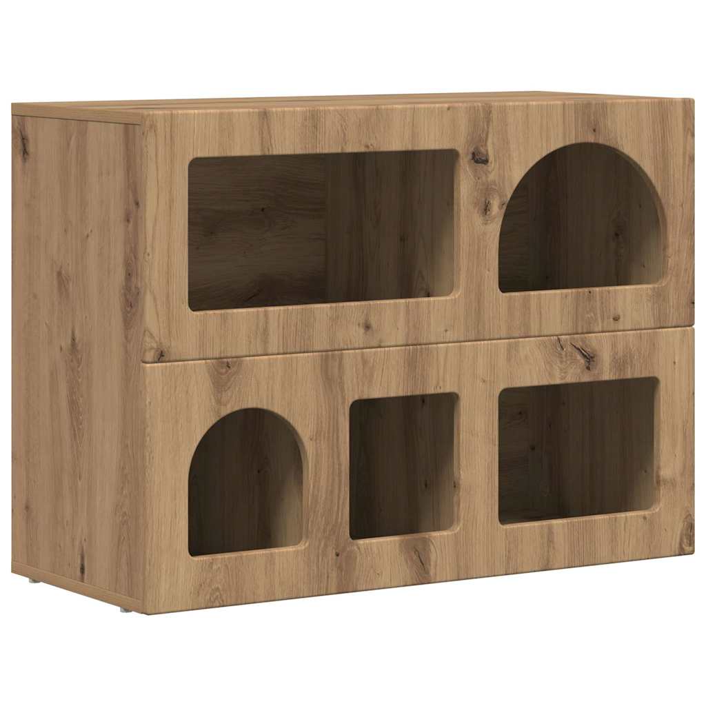 Credenza Rovere artigianale 80.5 x 35 x 59 cm Legno multistrato