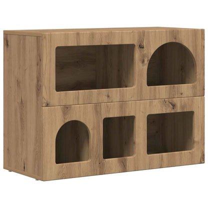 Credenza Rovere artigianale 80.5 x 35 x 59 cm Legno multistrato
