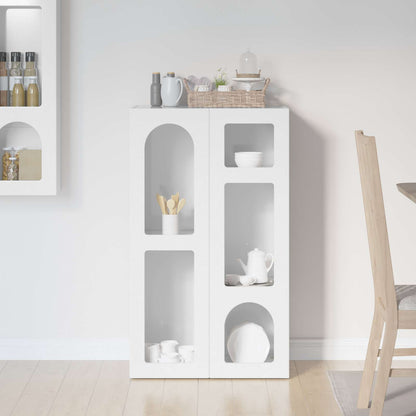 Credenza Bianco Lucido 59 x 35 x 100,5 cm Legno multistrato