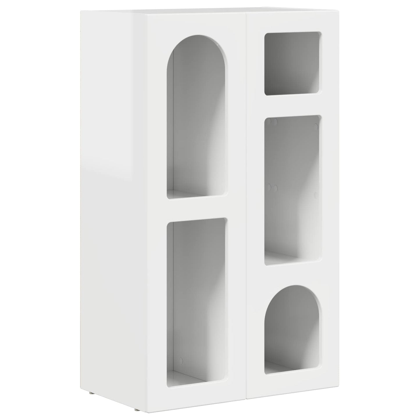 Credenza Bianco Lucido 59 x 35 x 100,5 cm Legno multistrato