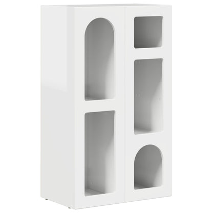 Credenza Bianco Lucido 59 x 35 x 100,5 cm Legno multistrato
