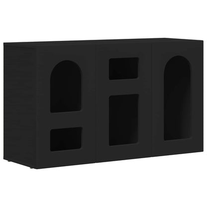 Credenza ELST Nero 100 x 35 x 59 cm Legno multistrato