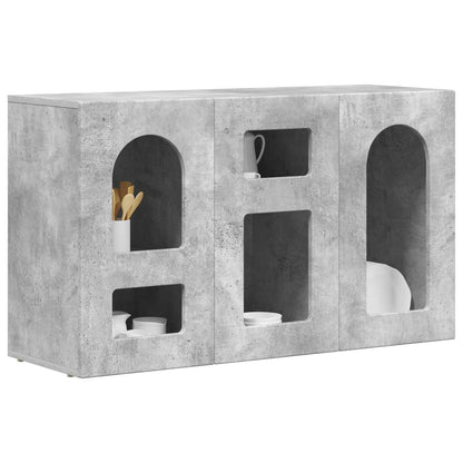 Credenza ELST Grigio cemento 100 x 35 x 59 cm Legno multistrato