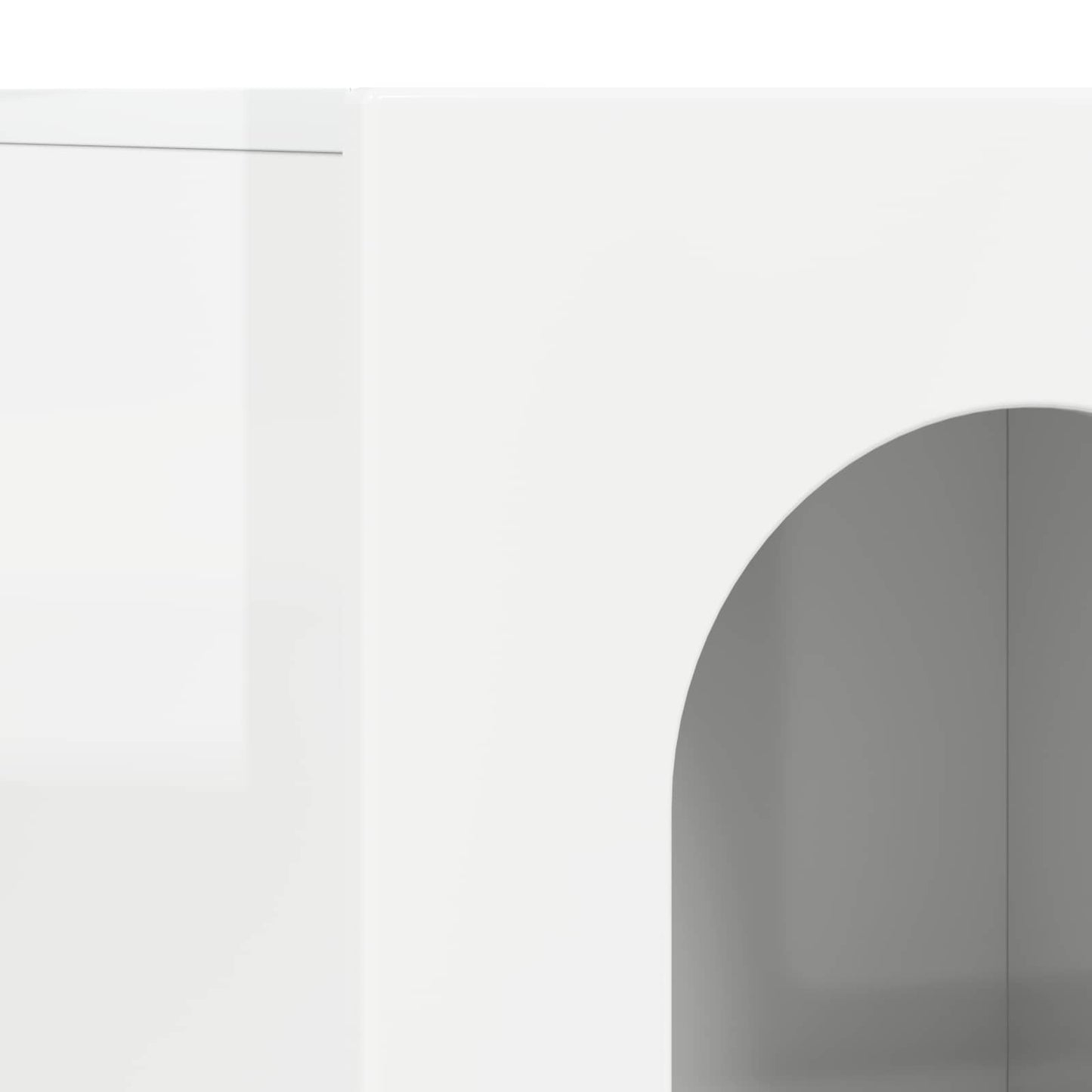 Credenza Bianco Lucido 100 x 35 x 59 cm Legno multistrato