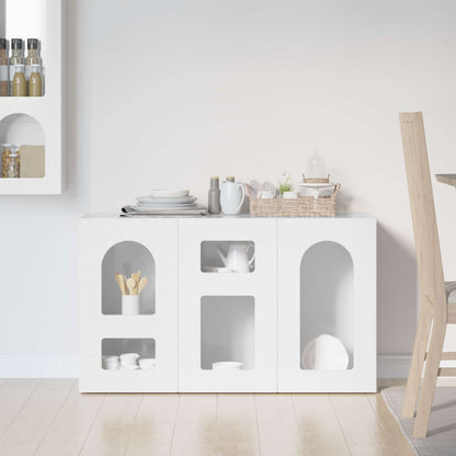 Credenza Bianco Lucido 100 x 35 x 59 cm Legno multistrato