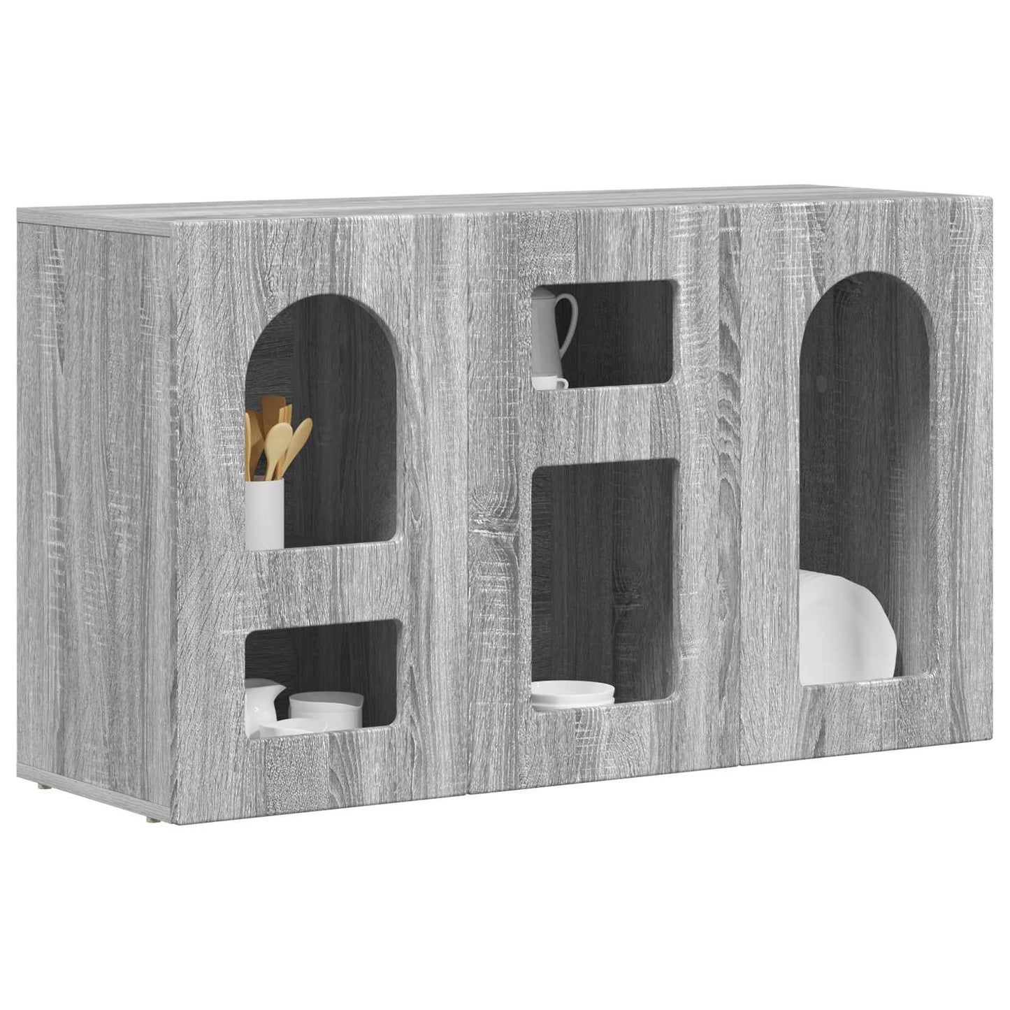 Credenza Grigio Sonoma 100 x 35 x 59 cm Legno multistrato