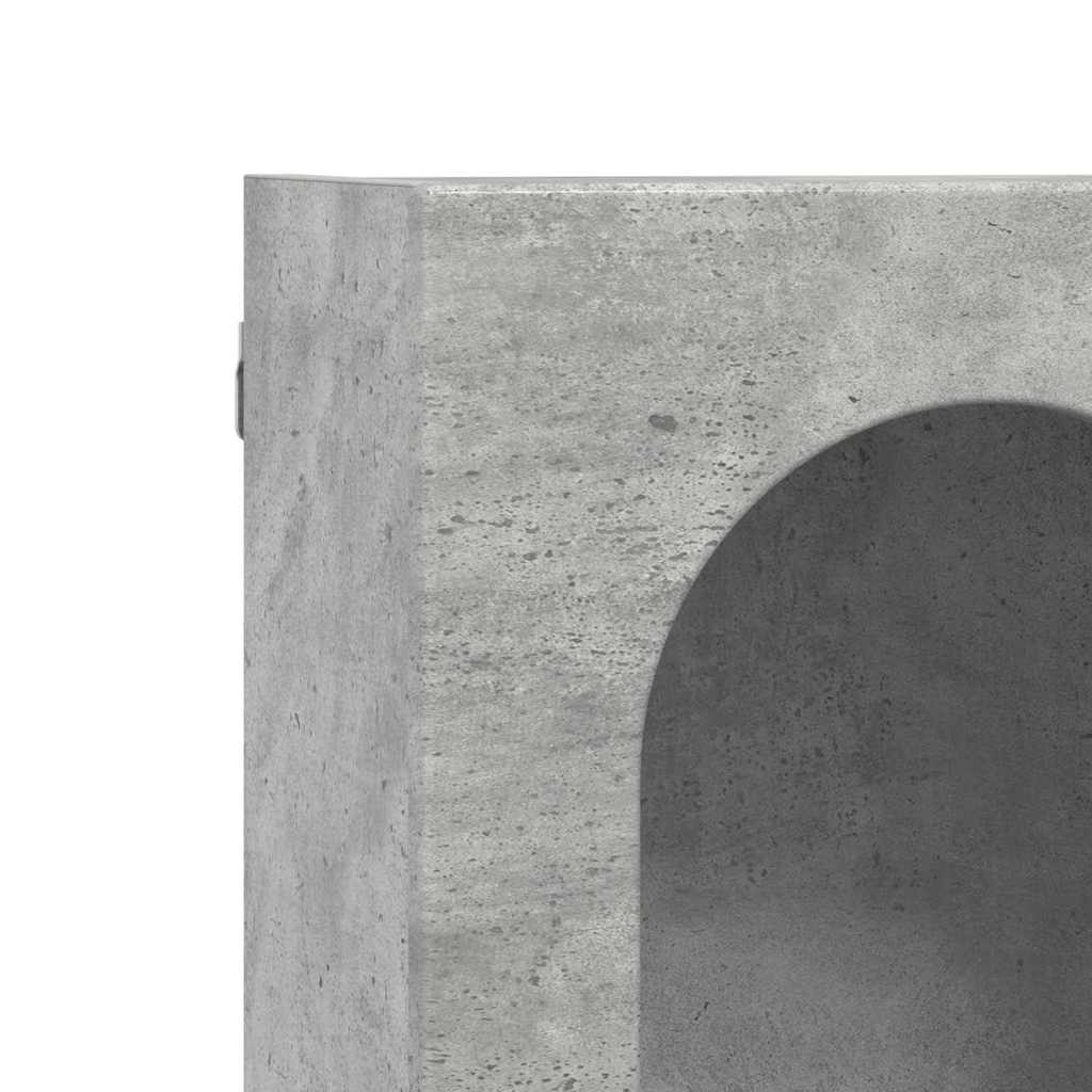 Armadio pensile con lo scaffale Grigio cemento 60 x 20 x 40 cm