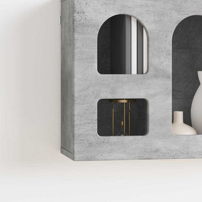 Armadio pensile con lo scaffale Grigio cemento 60 x 20 x 40 cm