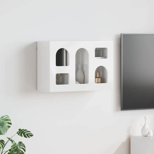 Armadio pensile Bianco Lucido 60 x 20 x 40 cm Legno multistrato