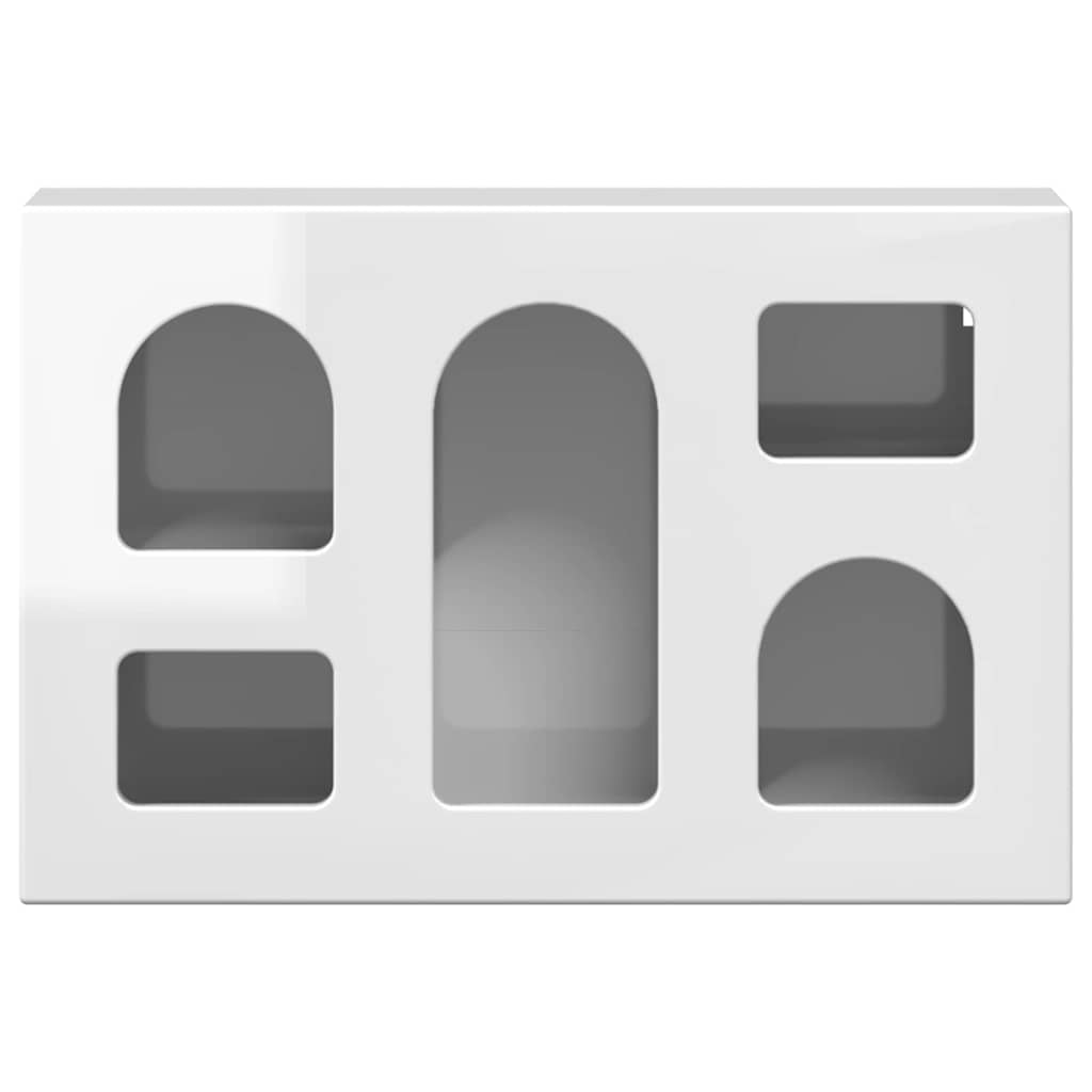 Armadio pensile Bianco Lucido 60 x 20 x 40 cm Legno multistrato