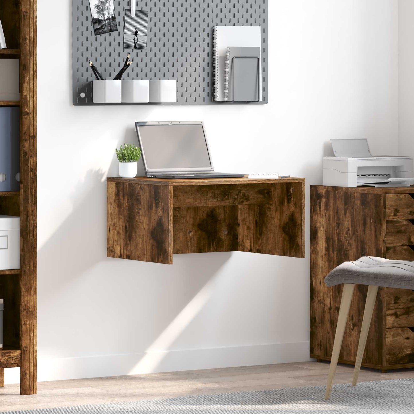 Scrivania a parete Rovere fumé 60 x 45 x 30 cm | homemem39