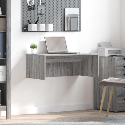 Scrivania a parete Grigio Sonoma 80 x 45 x 30 cm