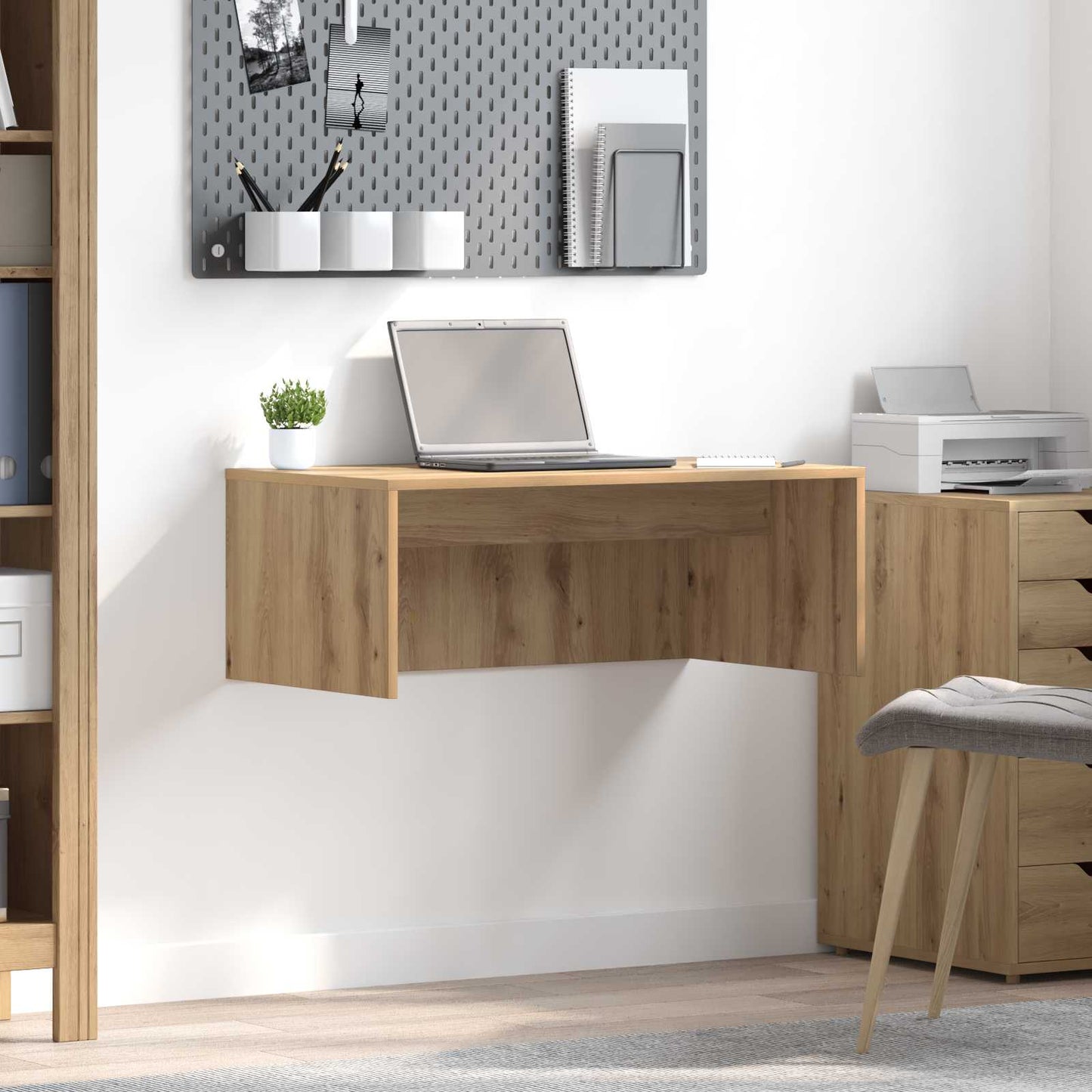 Scrivania a parete Rovere artigianale 80 x 45 x 30 cm | homemem39