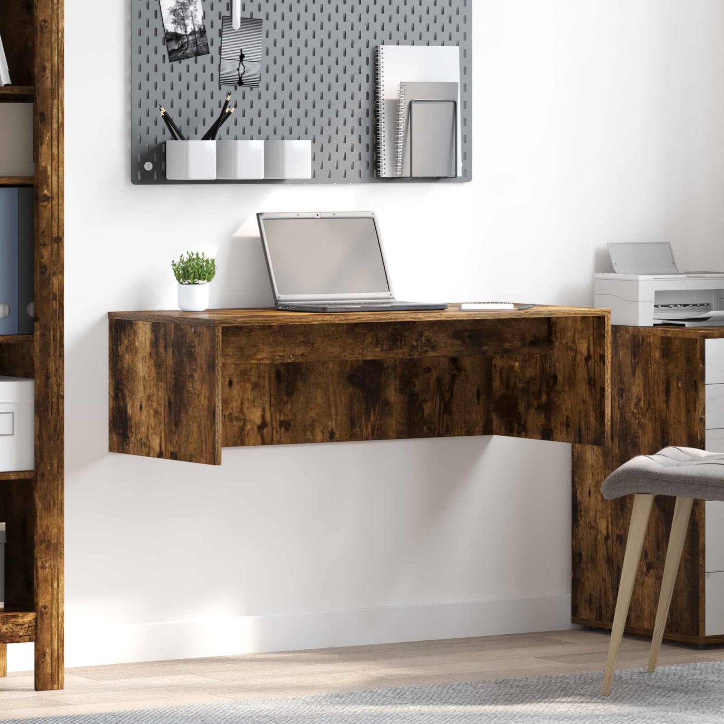 Scrivania a parete Rovere fumé 100 x 45 x 30 cm | homemem39