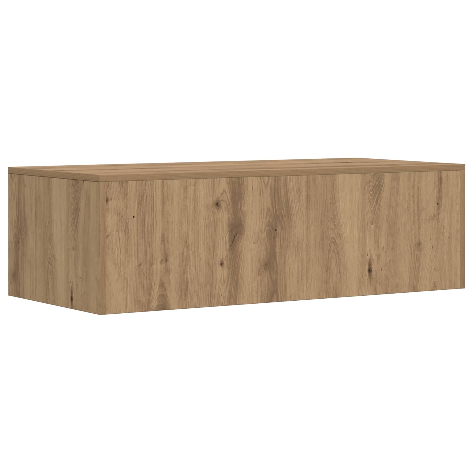 Scrivania a parete Rovere artigianale 100 x 45 x 30 cm - homemem39