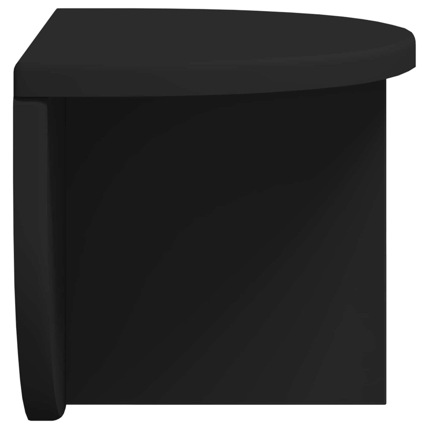 Scaffale da parete 2 pcs Nero 38 x 19 x 19 cm Legno multistrato