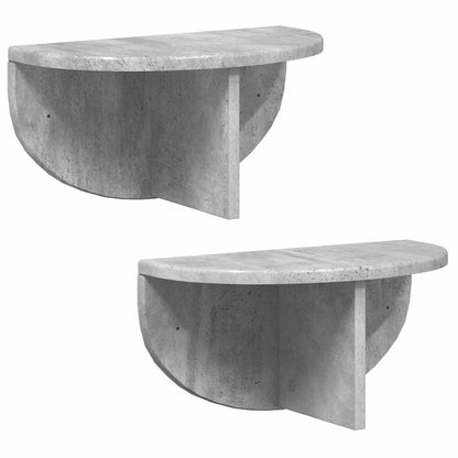 Scaffale da parete 2 pcs Grigio cemento 38 x 19 x 19 cm