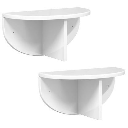 Scaffale da parete 2 pcs Bianco Lucido 38 x 19 x 19 cm