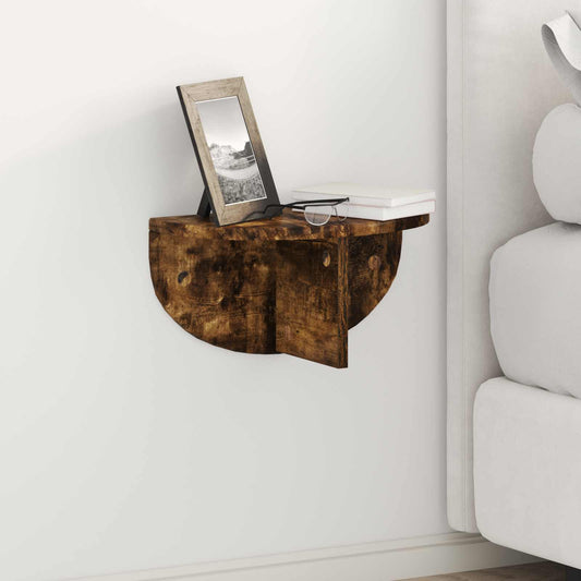 Scaffale da parete 2 pcs Rovere fumé 38 x 19 x 19 cm